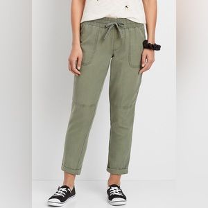 Maurice’s Pull On Weekender Pant Cargo Pant Linen Pant Cargo Style Green sz 6
